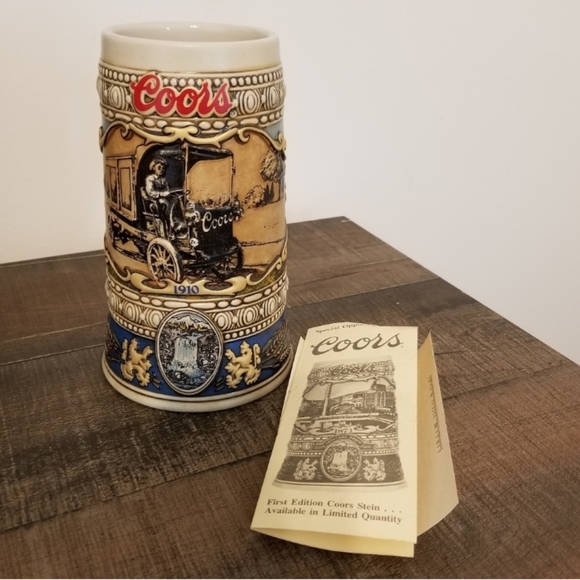 Coors Brewing Co Dining Vintage Coors Beer Stein 989 Edition 123564 Beer Truck 191 Nwtpapers